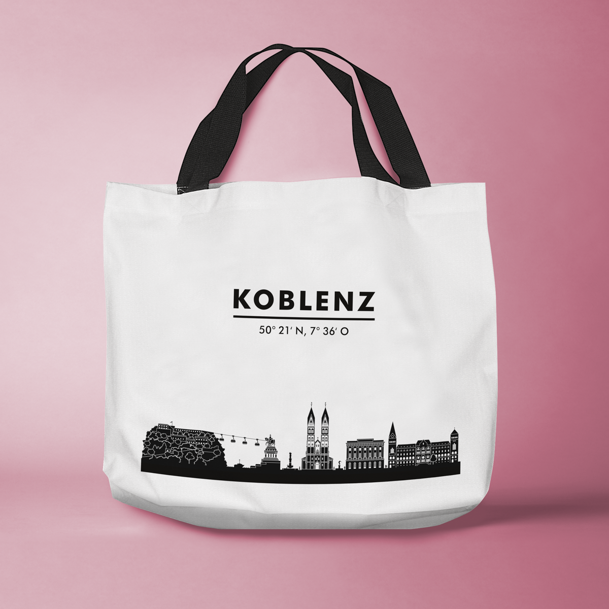 Skyline Koblenz Tasche - Silhouette  