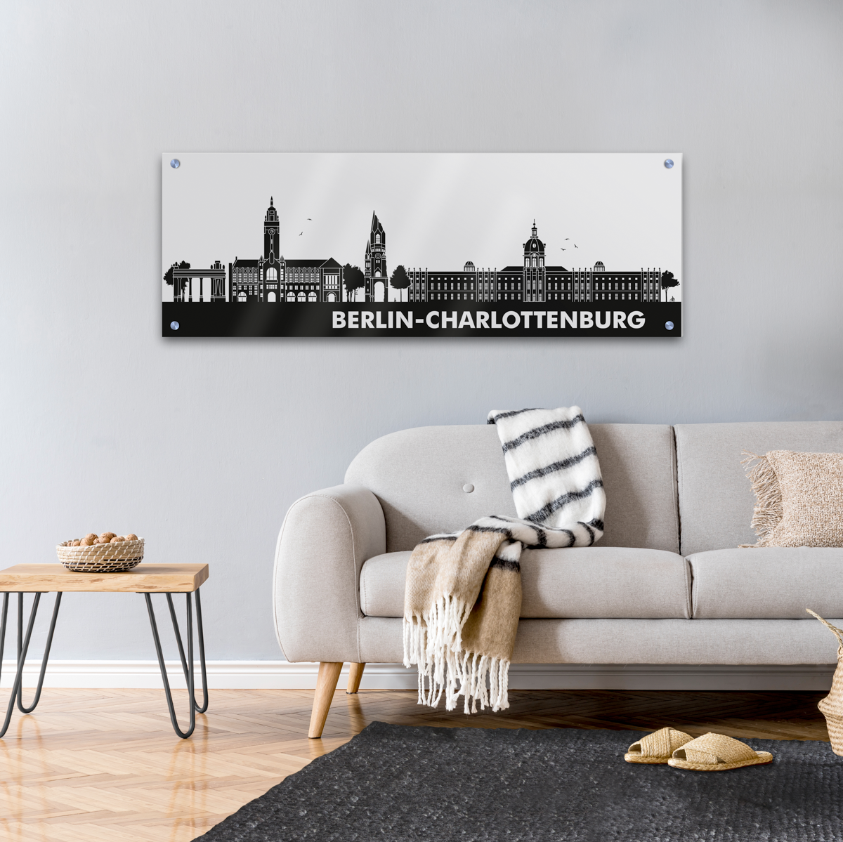 Skyline Berlin-Charlottenburg Acrylglas Wandbild -  Silhouette