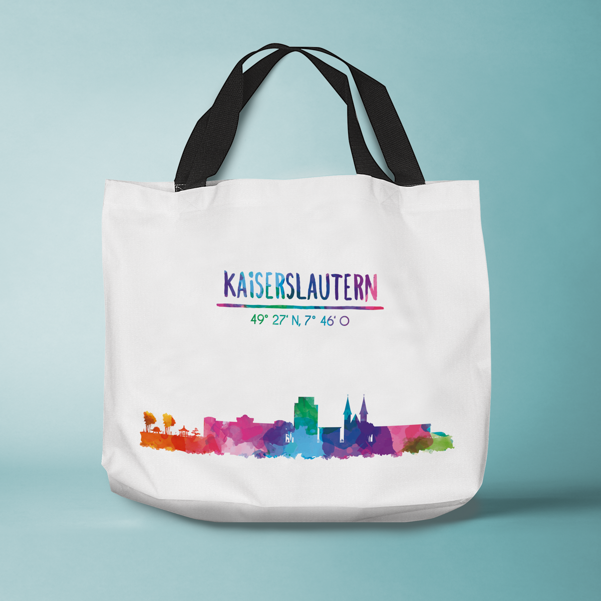 Skyline Kaiserslautern Tasche - Aquarell   