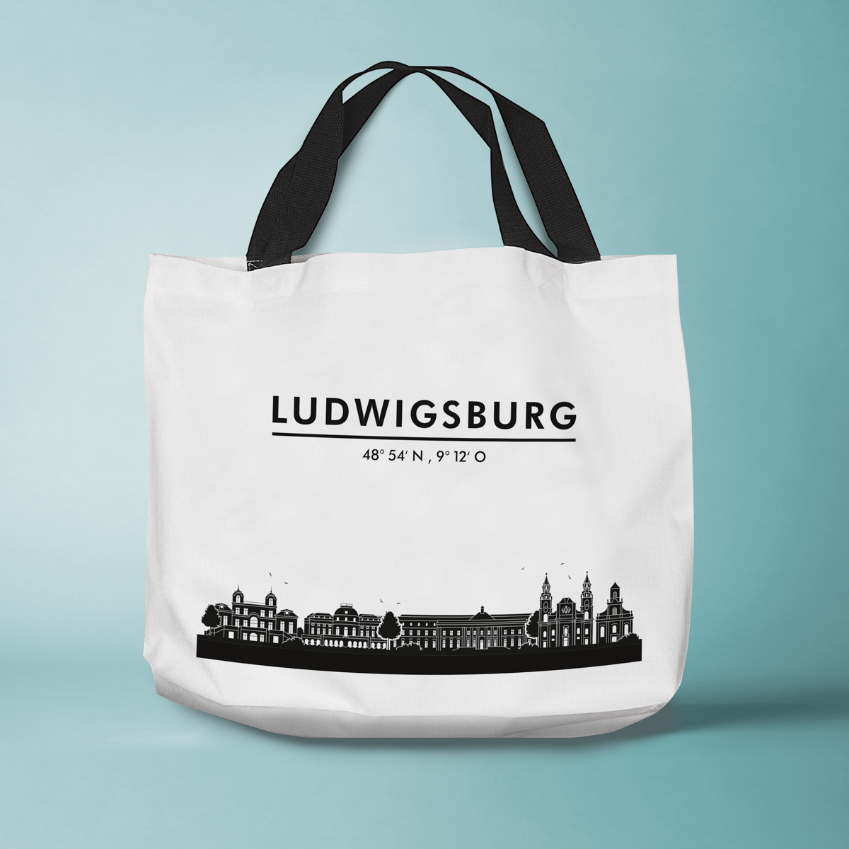 Skyline Ludwigsburg Tasche - Silhouette 