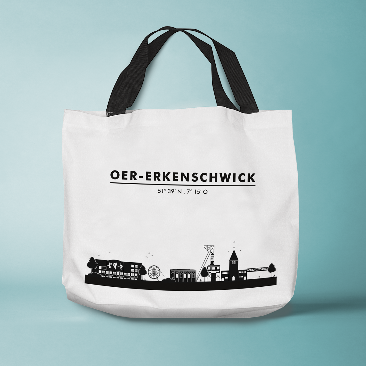 Skyline Oer-Erkenschwick Tasche - Silhouette  