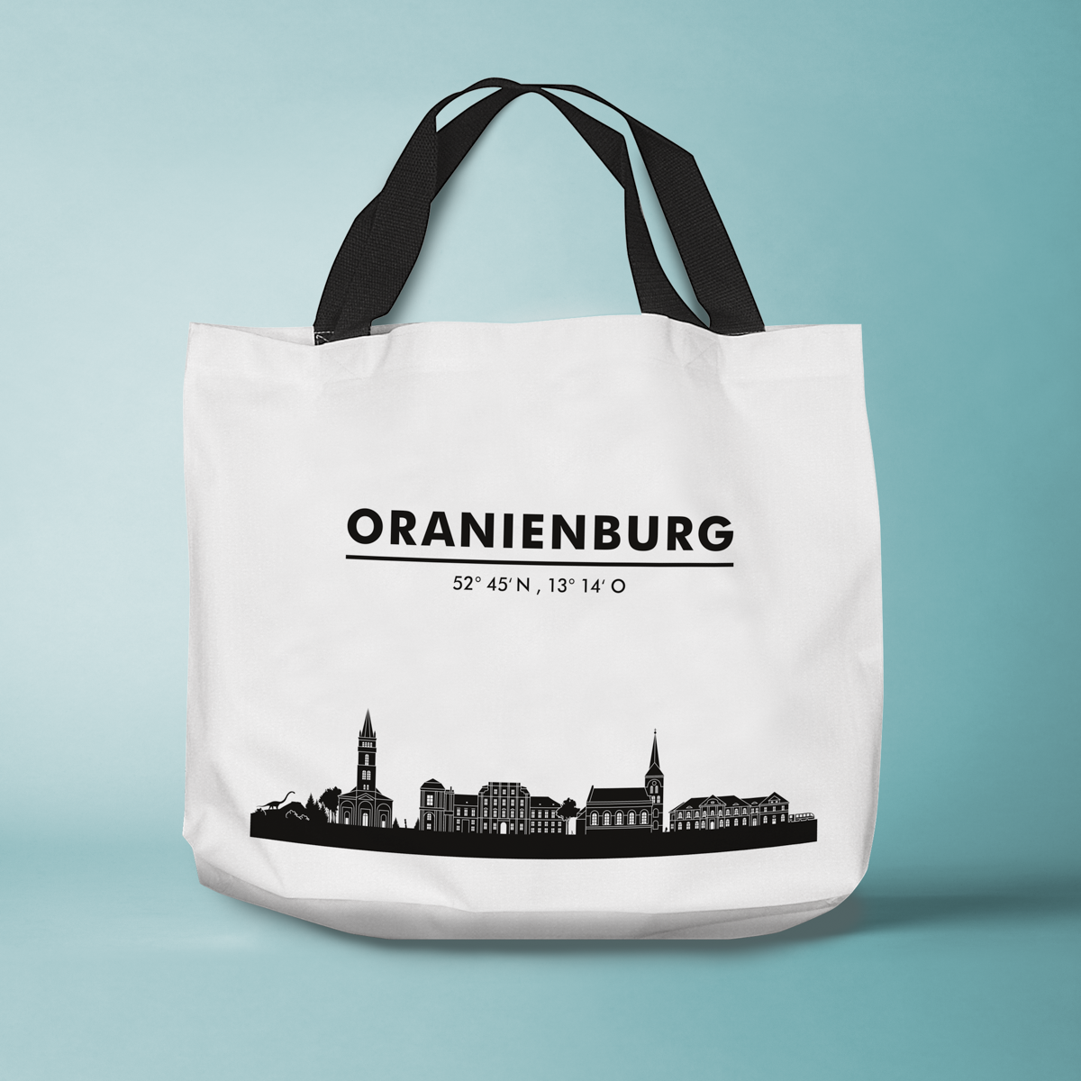 Skyline Oranienburg Tasche - Silhouette  