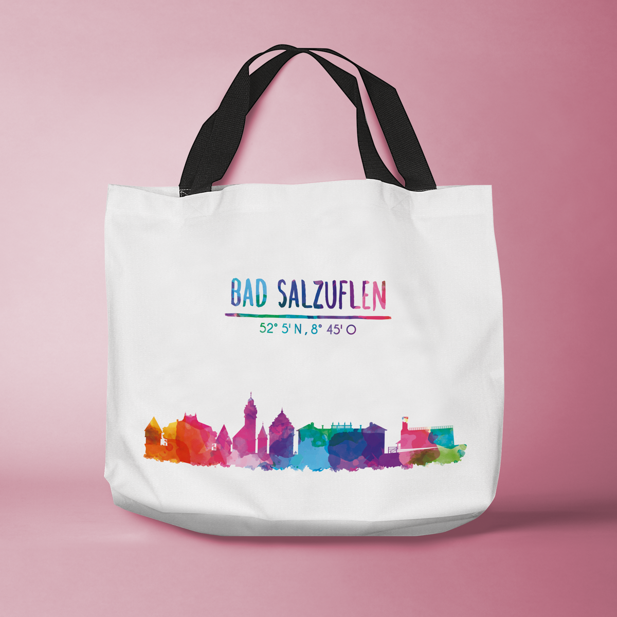 Skyline Bad Salzuflen Tasche - Aquarell  