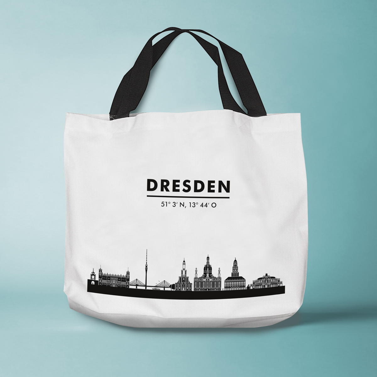 Skyline Dresden Tasche - Silhouette  