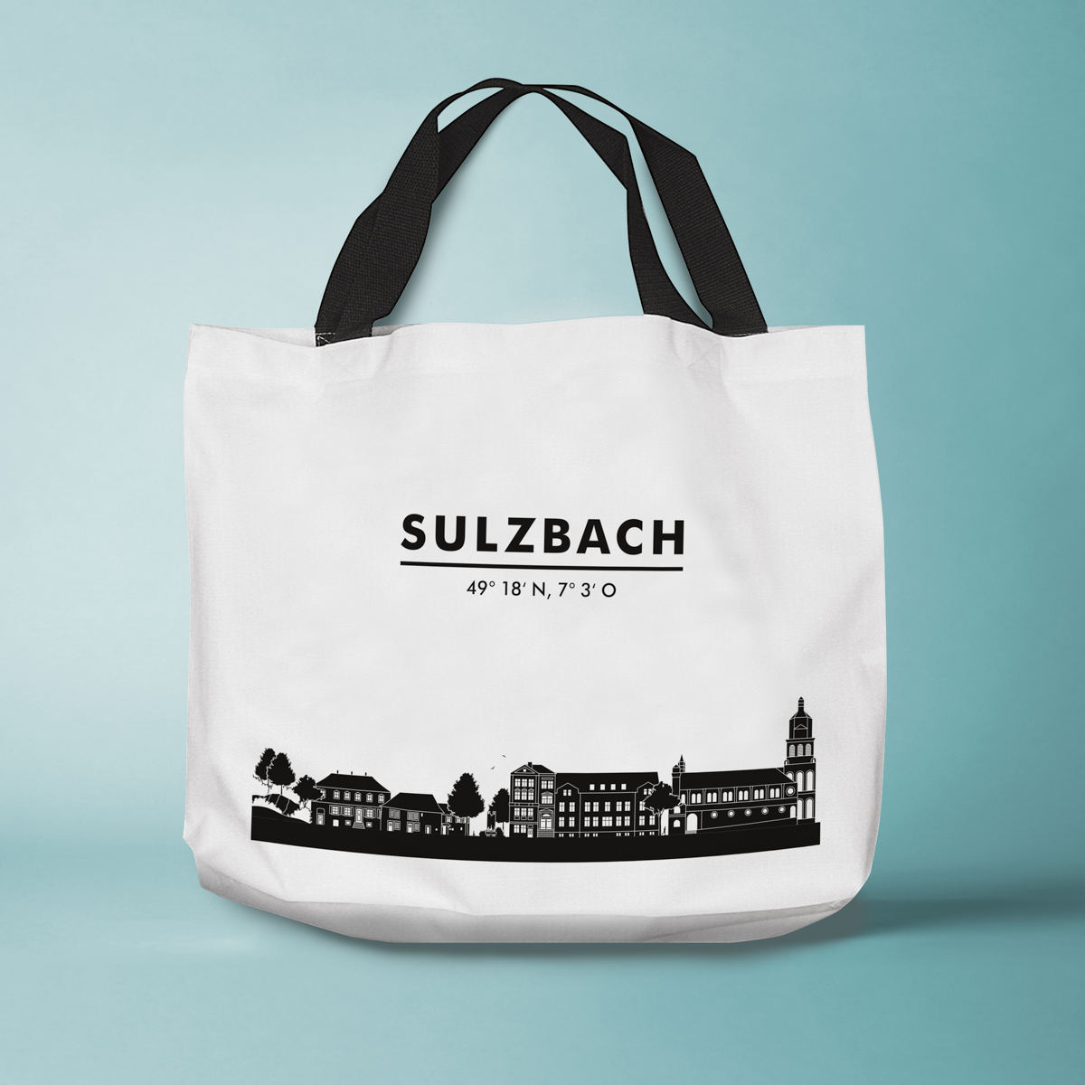 Skyline Sulzbach Tasche - Silhouette  