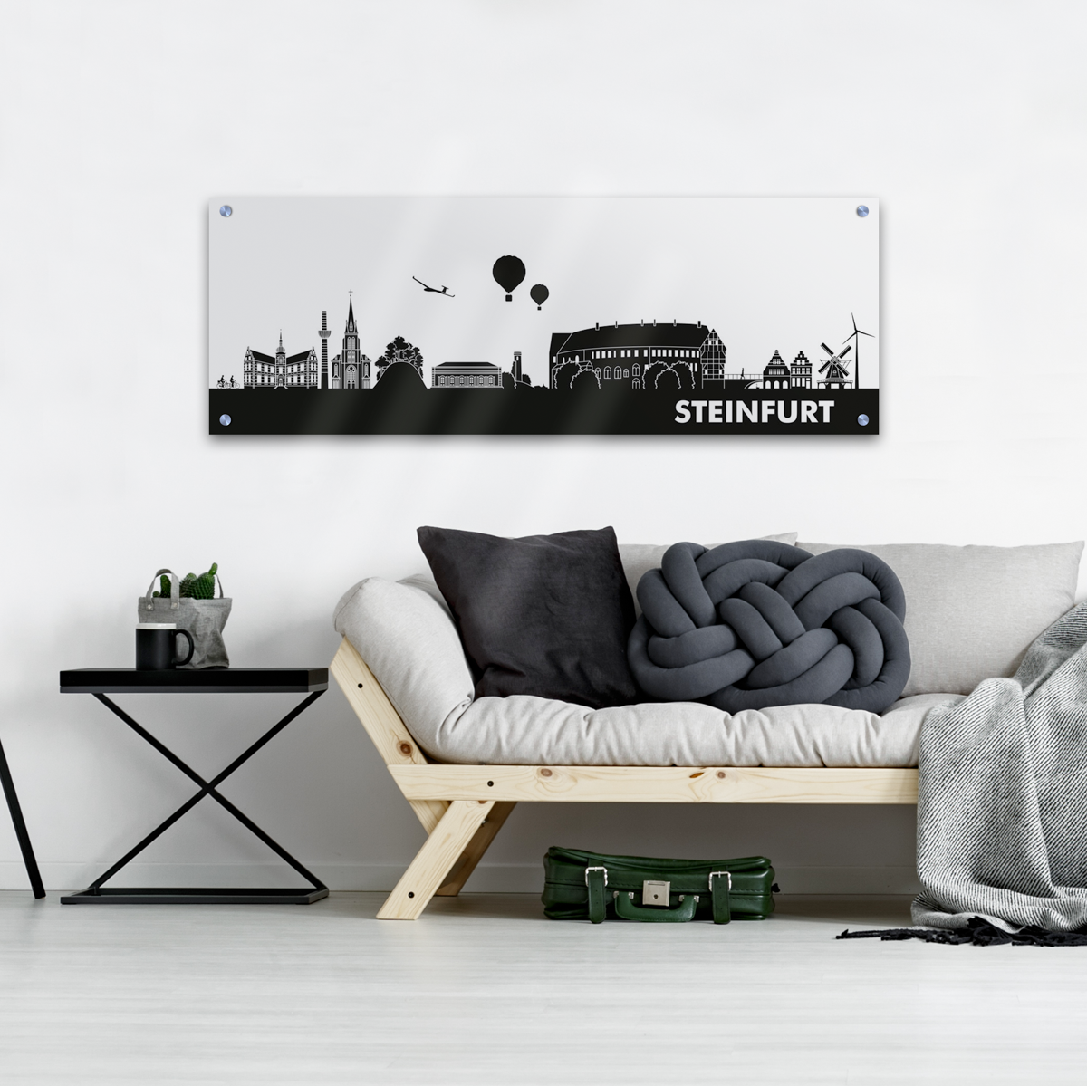 Skyline Steinfurt Acrylglas Wandbild -  Silhouette