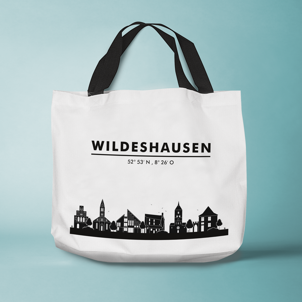 Skyline Wildeshausen Tasche - Silhouette  