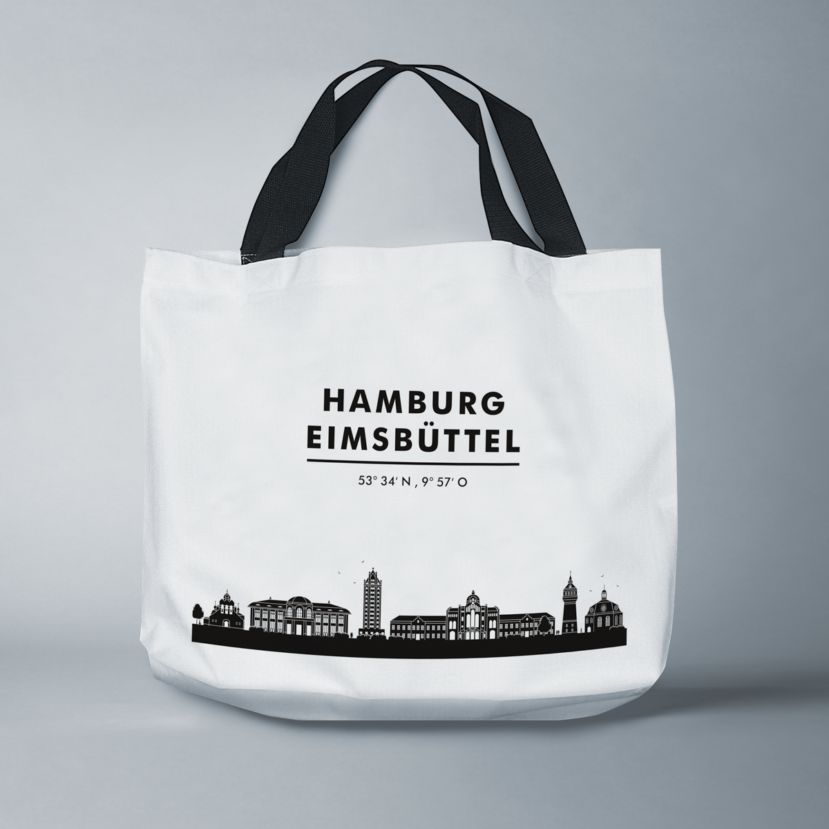 Skyline Hamburg-Eimsbüttel Tasche - Silhouette  