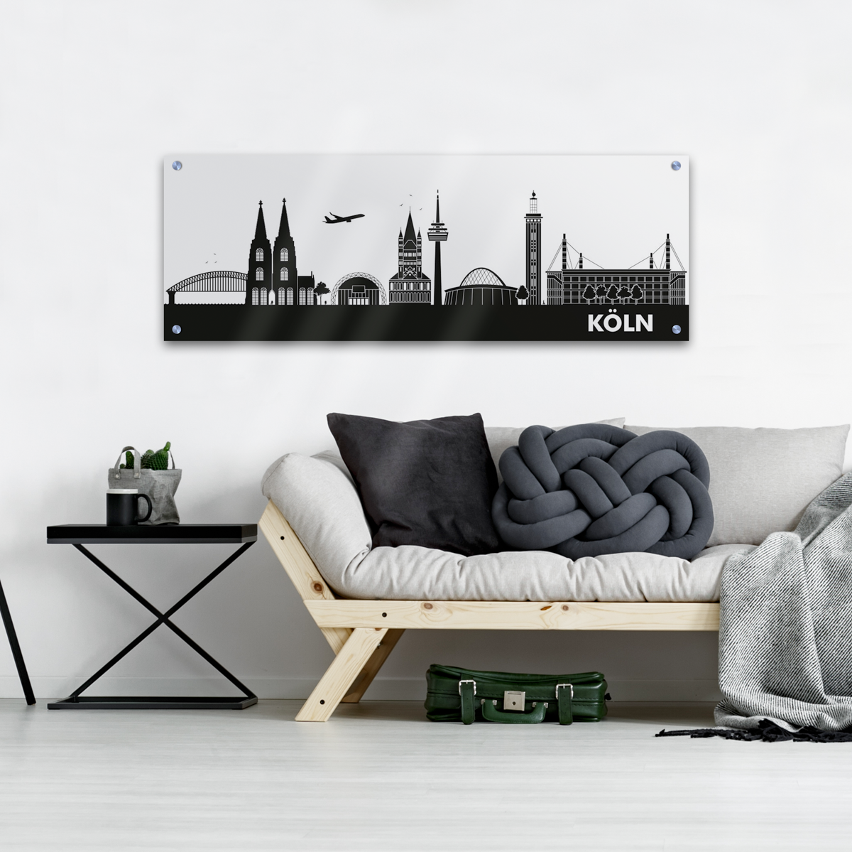 Skyline Köln Acrylglas Wandbild -  Silhouette