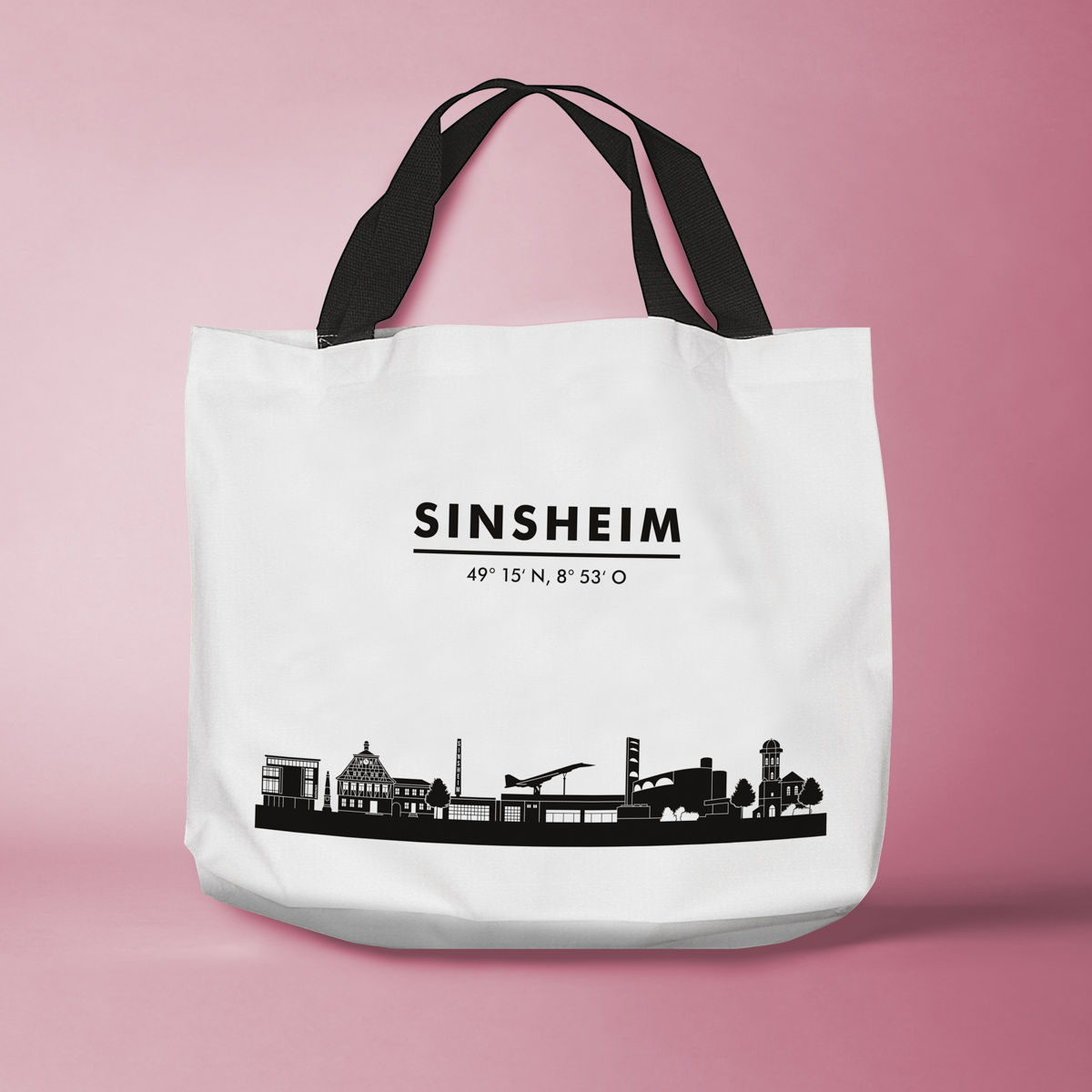 Skyline Sinsheim Tasche - Silhouette 