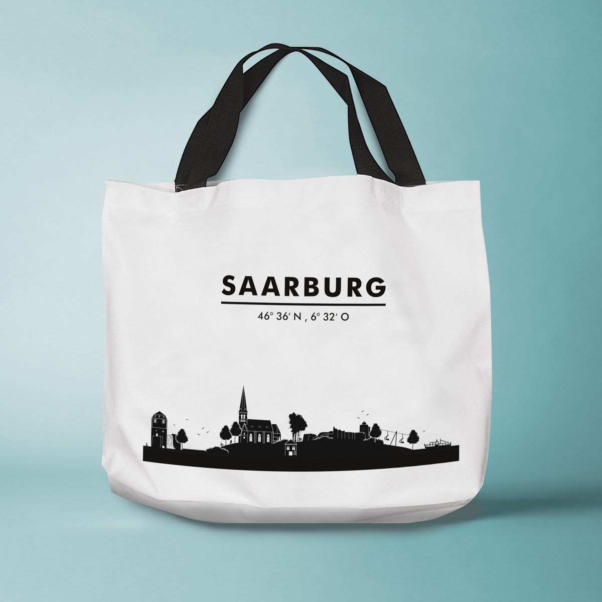Skyline Saarburg Tasche - Silhouette  