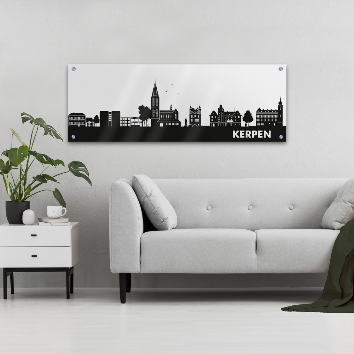 Skyline Kerpen Acrylglas Wandbild -  Silhouette