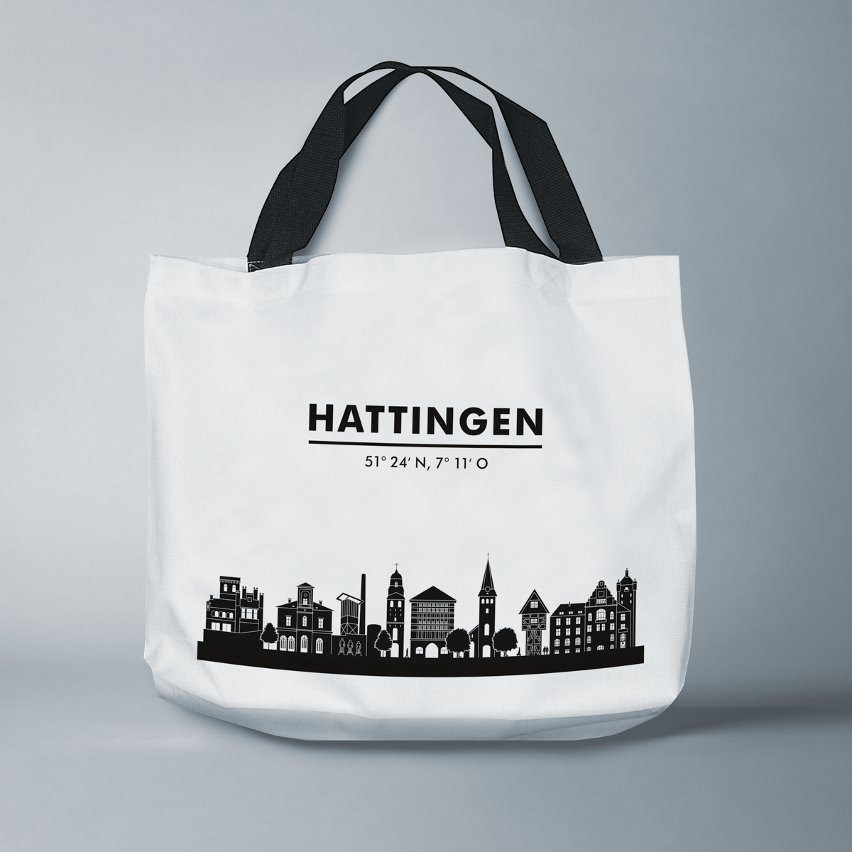 Skyline Hattingen Tasche - Silhouette  