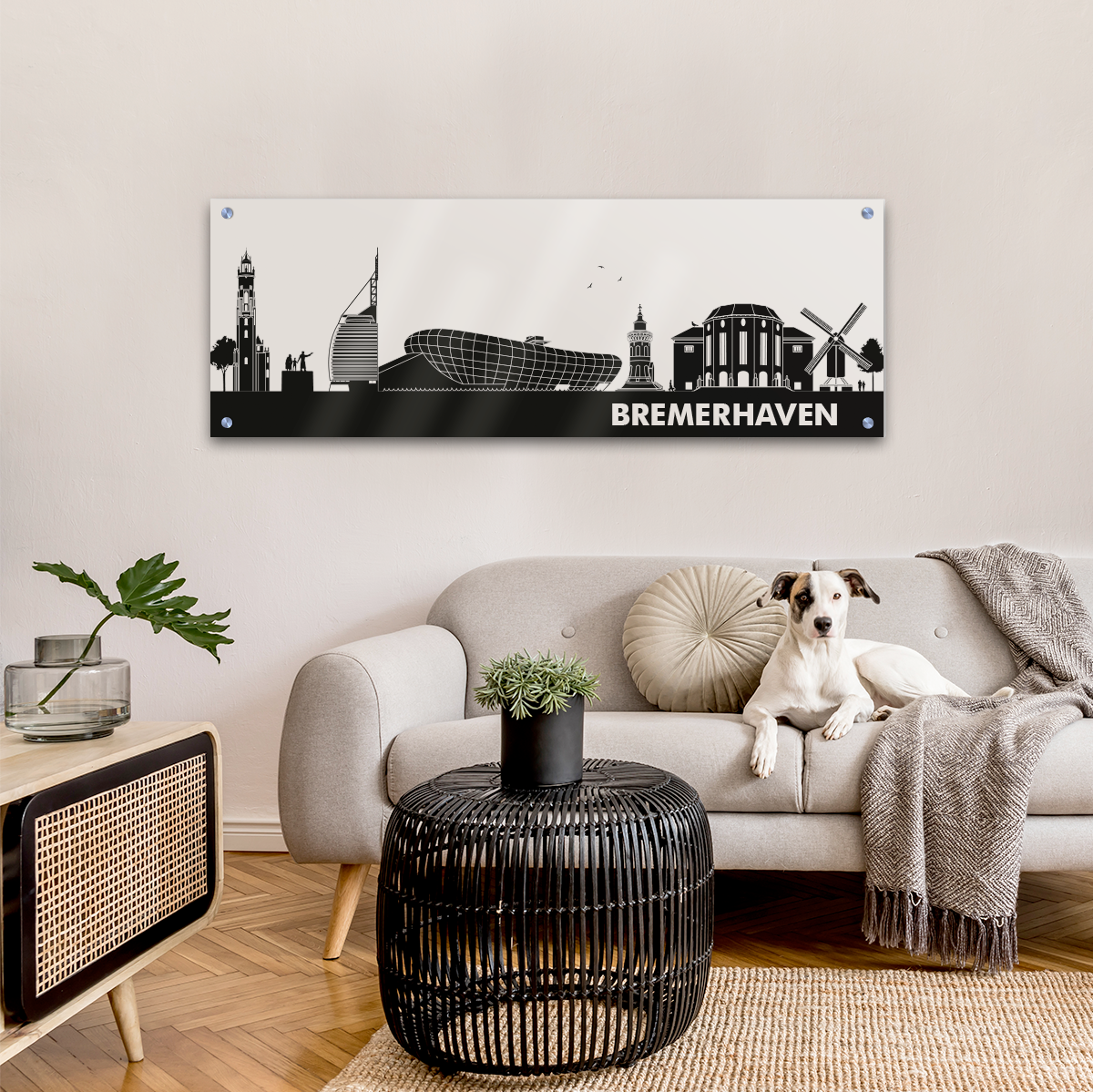 Skyline Bremerhaven Acrylglas Wandbild -                                                                                                                                     