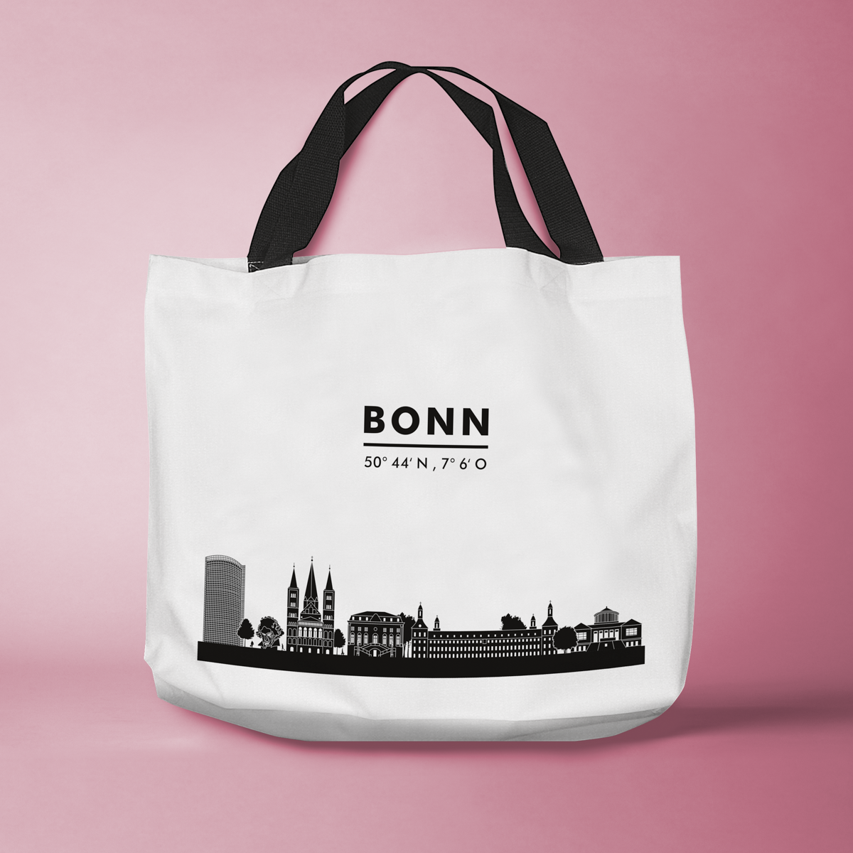 Skyline Bonn Tasche - Silhouette   