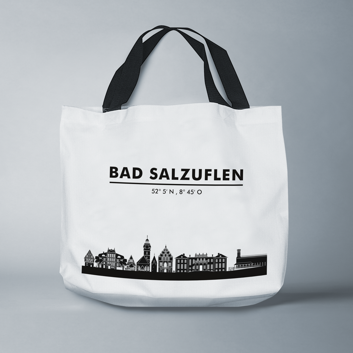 Skyline Bad Salzuflen Tasche - Silhouette   