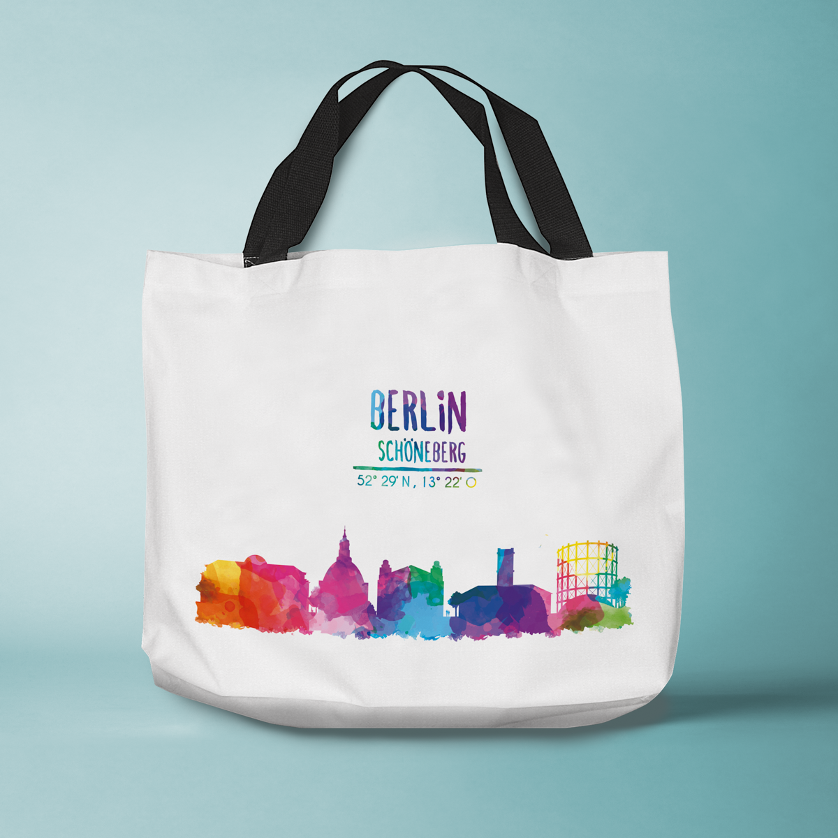 Skyline Berlin-Schöneberg Tasche - Aquarell 