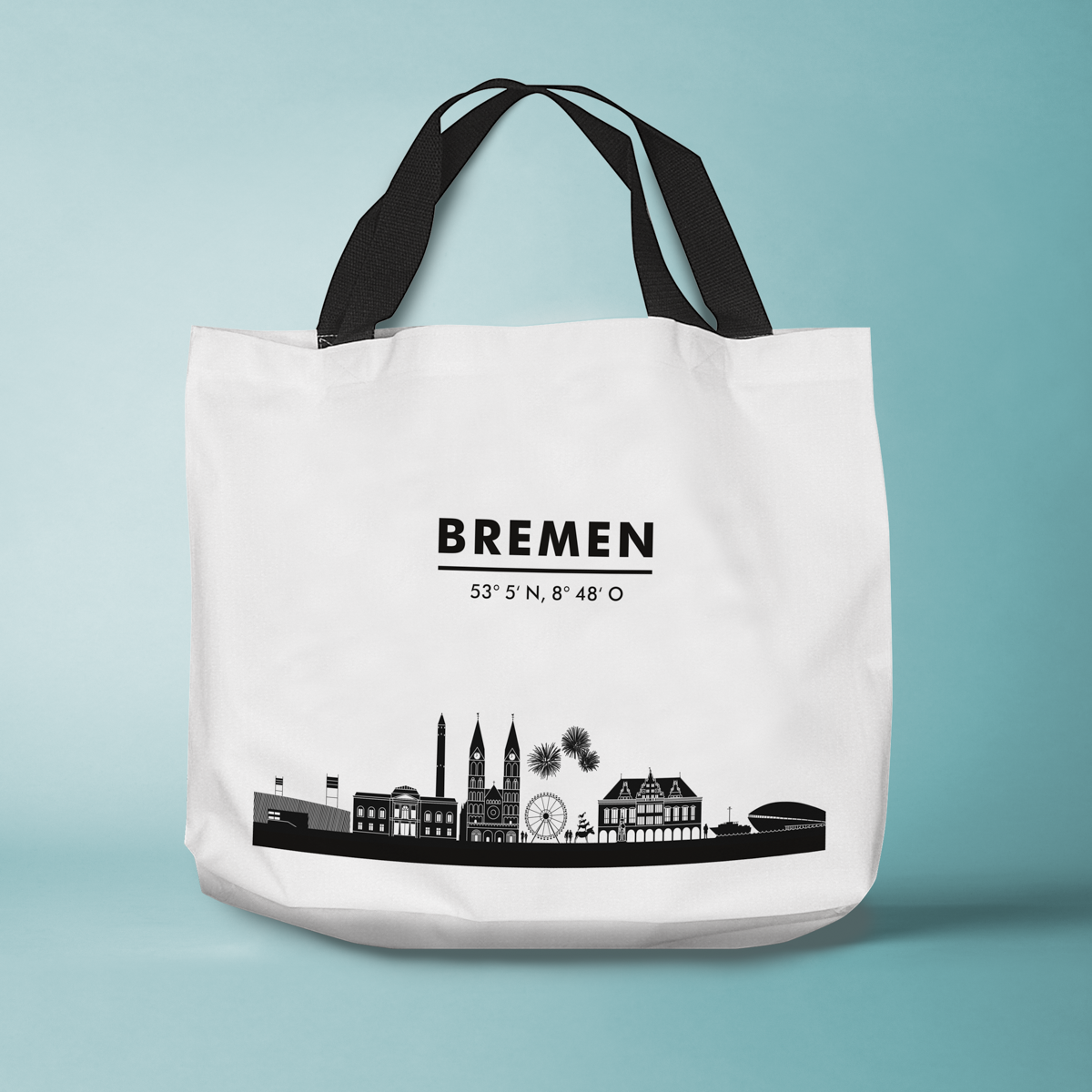 Skyline Bremen Tasche - Silhouette  