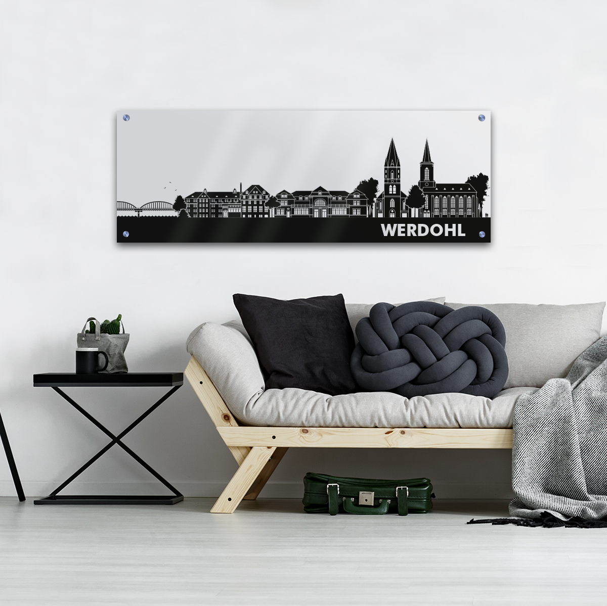 Skyline Werdohl Acrylglas Wandbild - Silhouette