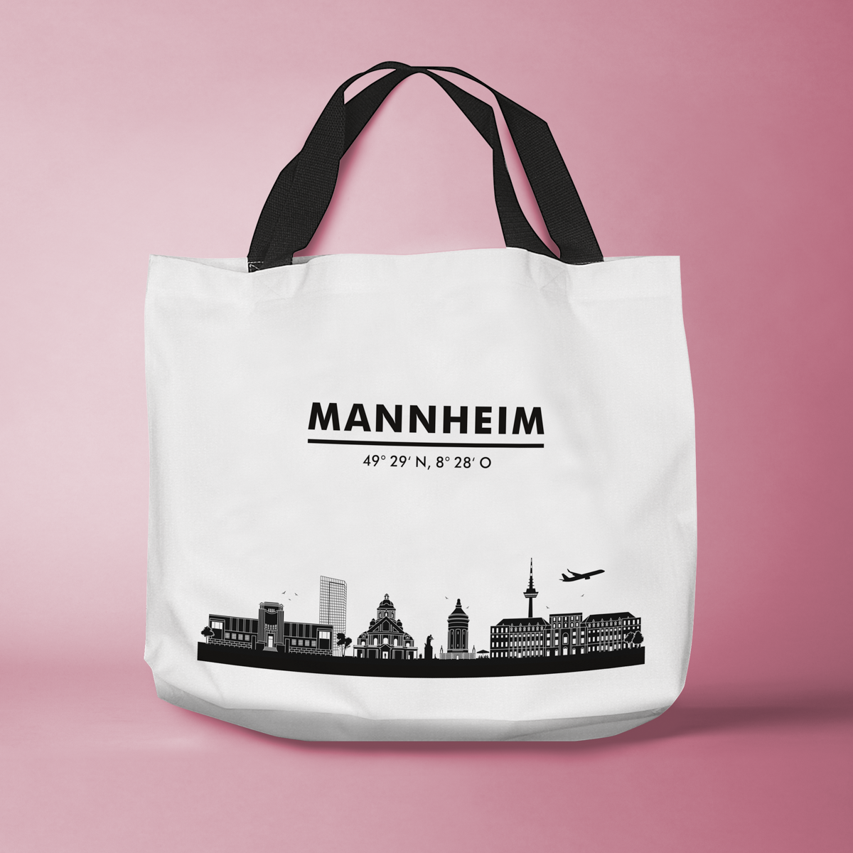 Skyline Mannheim Tasche - Silhouette 