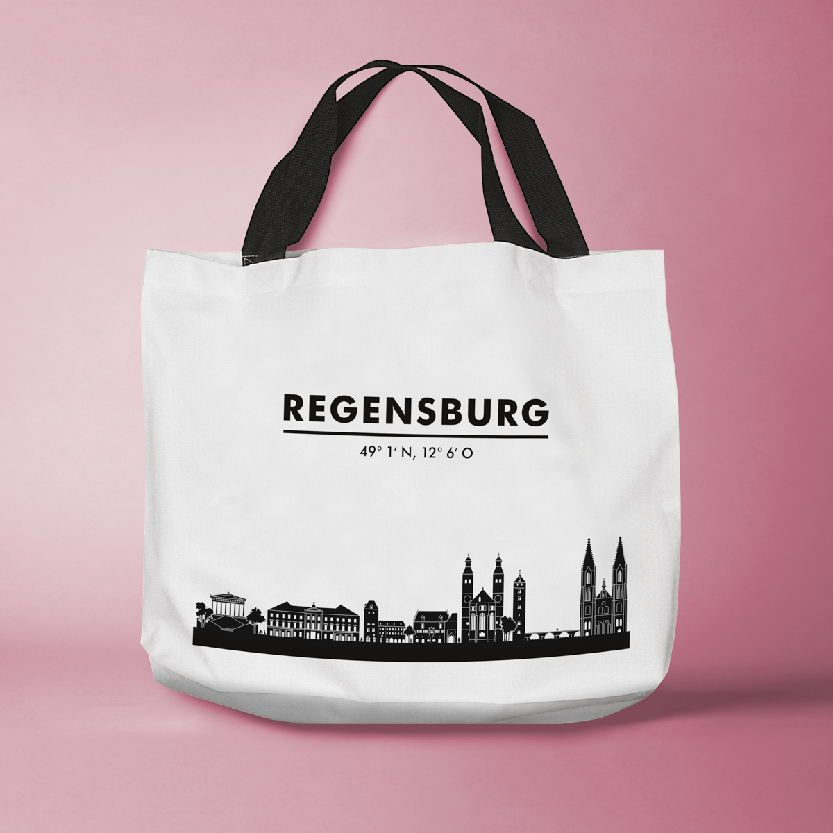 Skyline Regensburg Tasche - Silhouette  