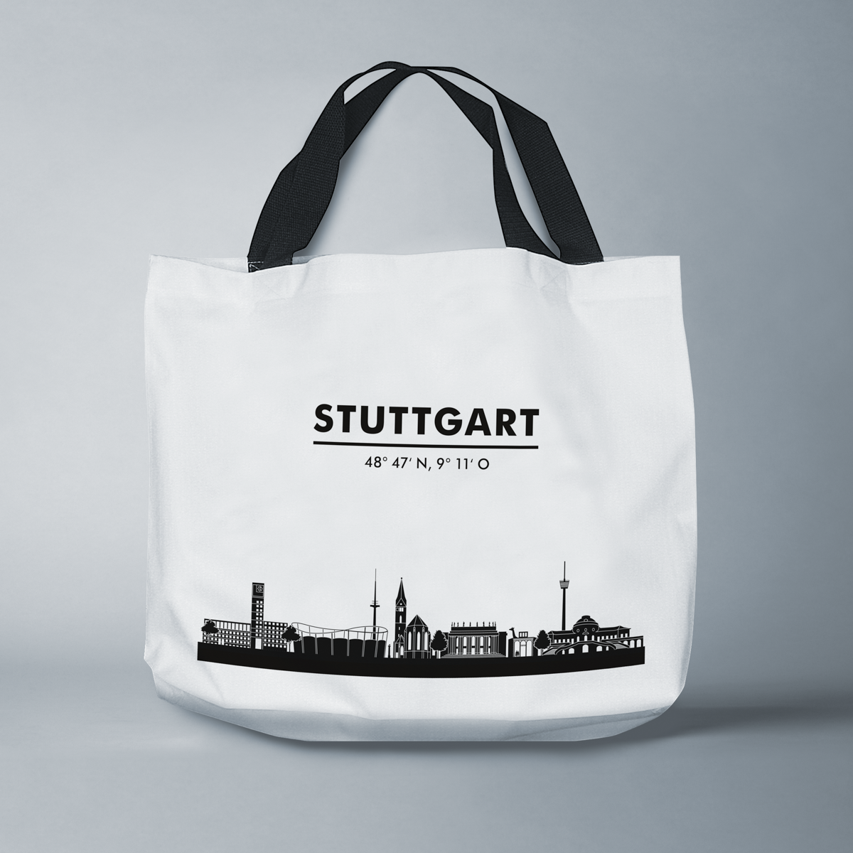 Skyline Stuttgart Tasche - Silhouette 
