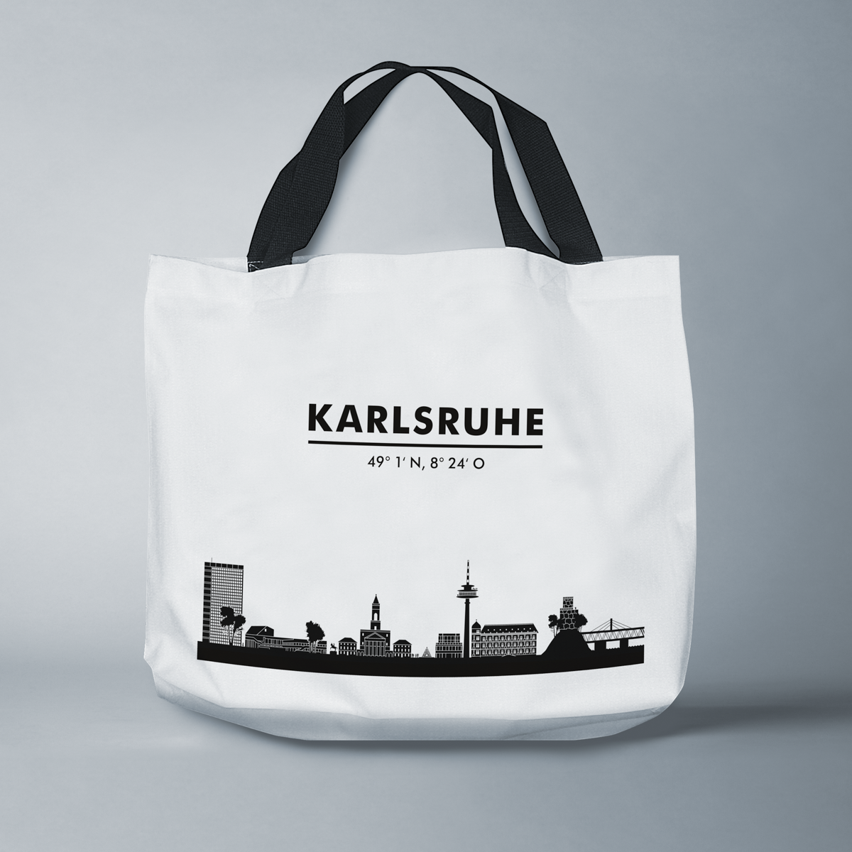 Skyline Karlsruhe Tasche - Silhouette 