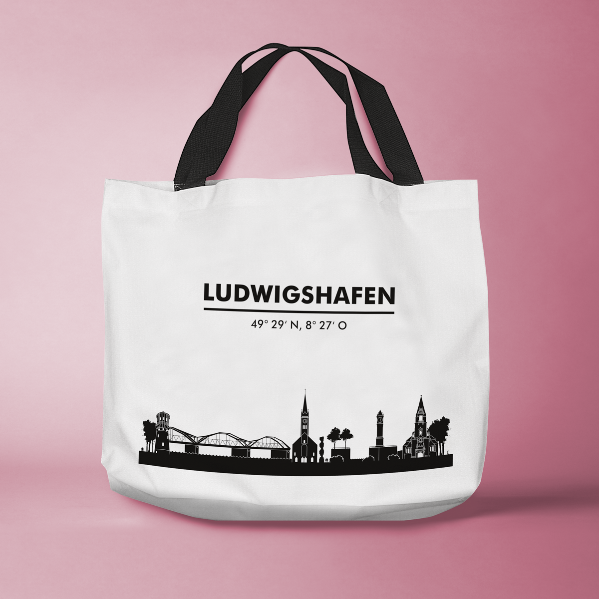 Skyline Ludwigshafen Tasche - Silhouette 