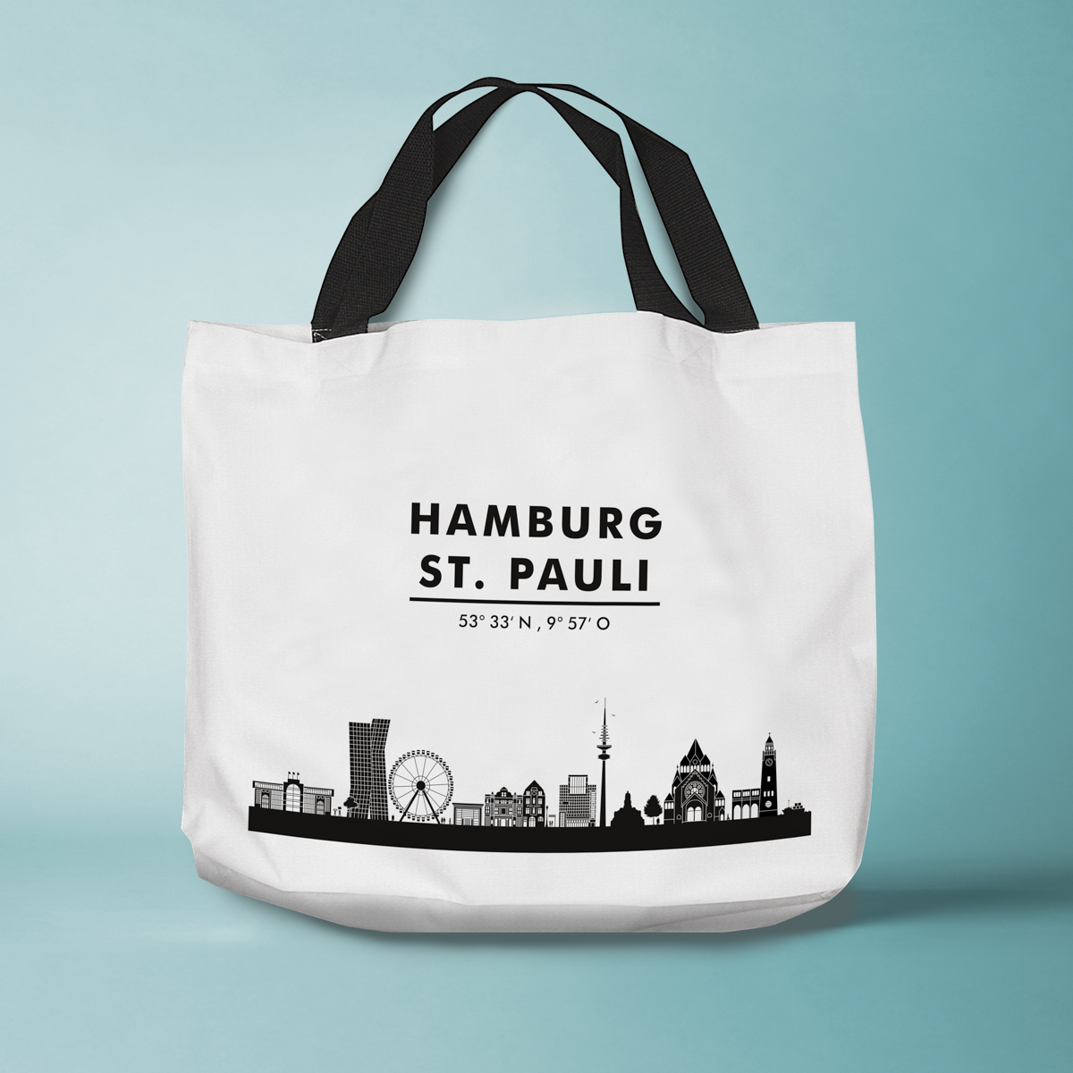 Skyline Hamburg-St. Pauli Tasche - Silhouette 