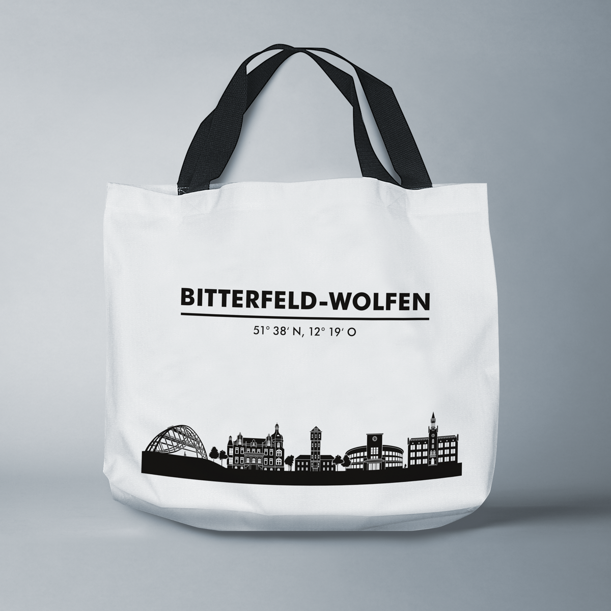 Skyline Bitterfeld-Wolfen Tasche - Silhouette 