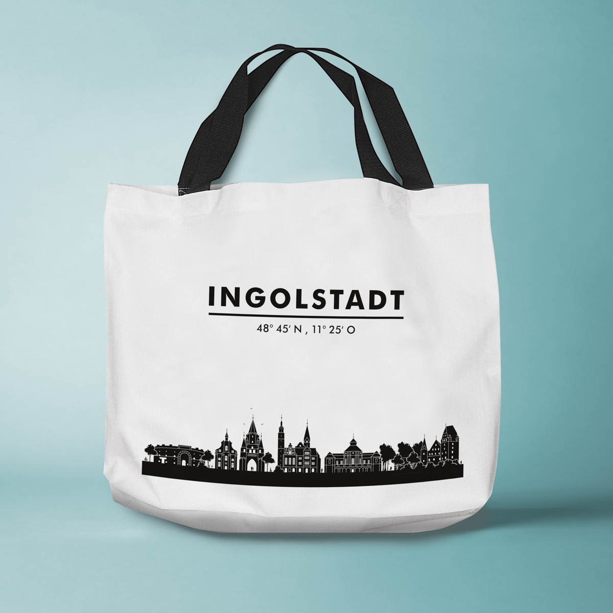 Skyline Ingolstadt Tasche - Silhouette 