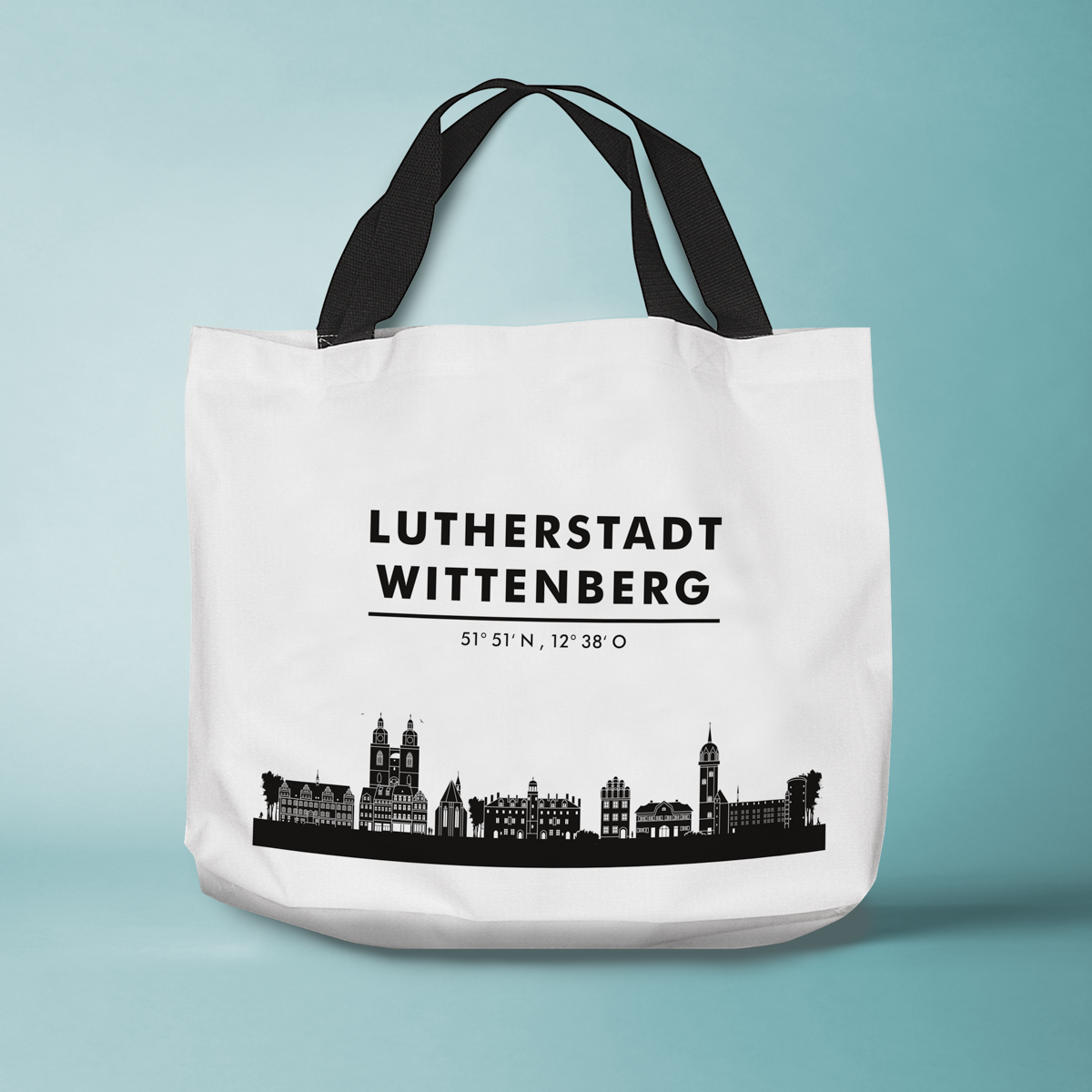 Skyline Lutherstadt Wittenberg Tasche - Silhouette   