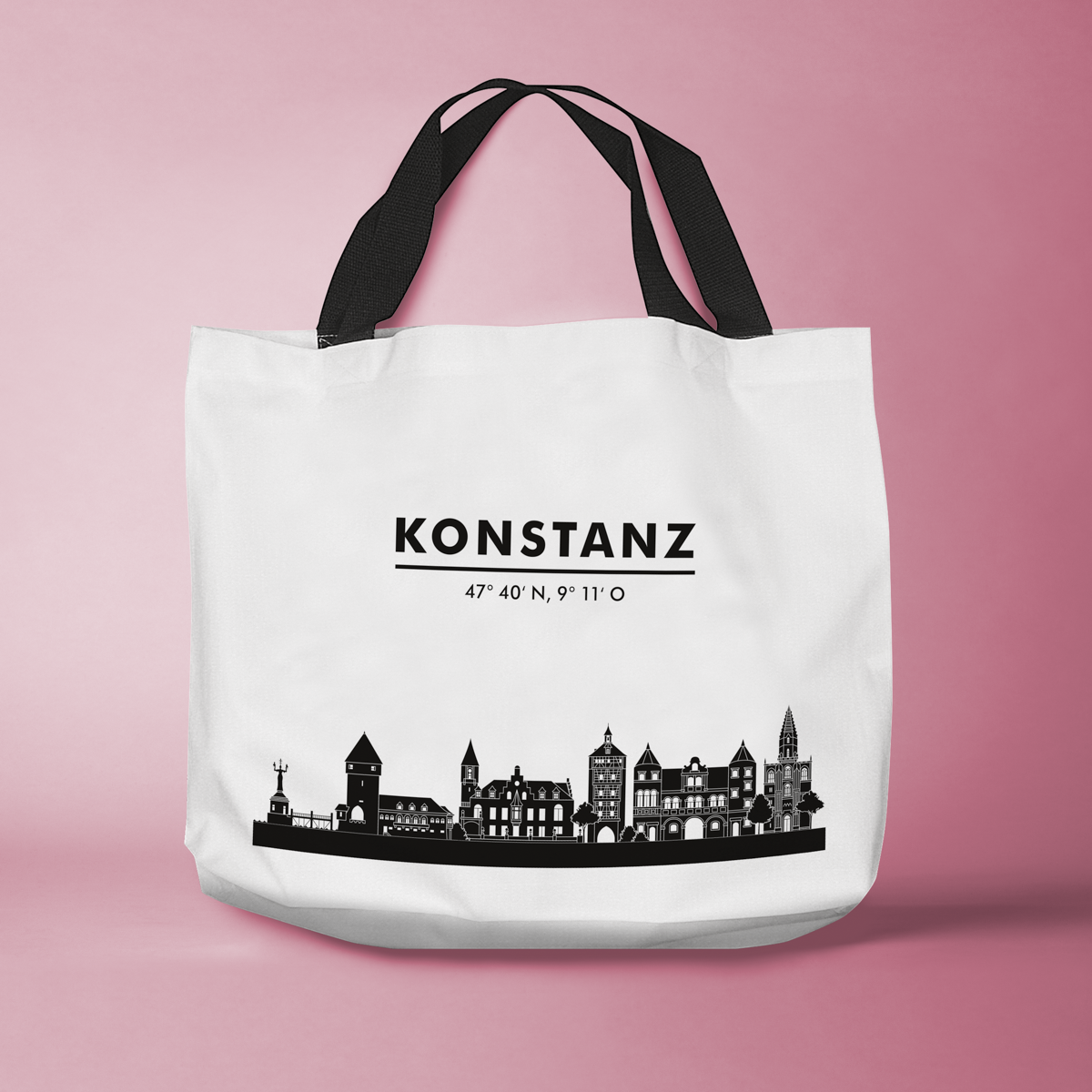 Skyline Konstanz Tasche - Silhouette  